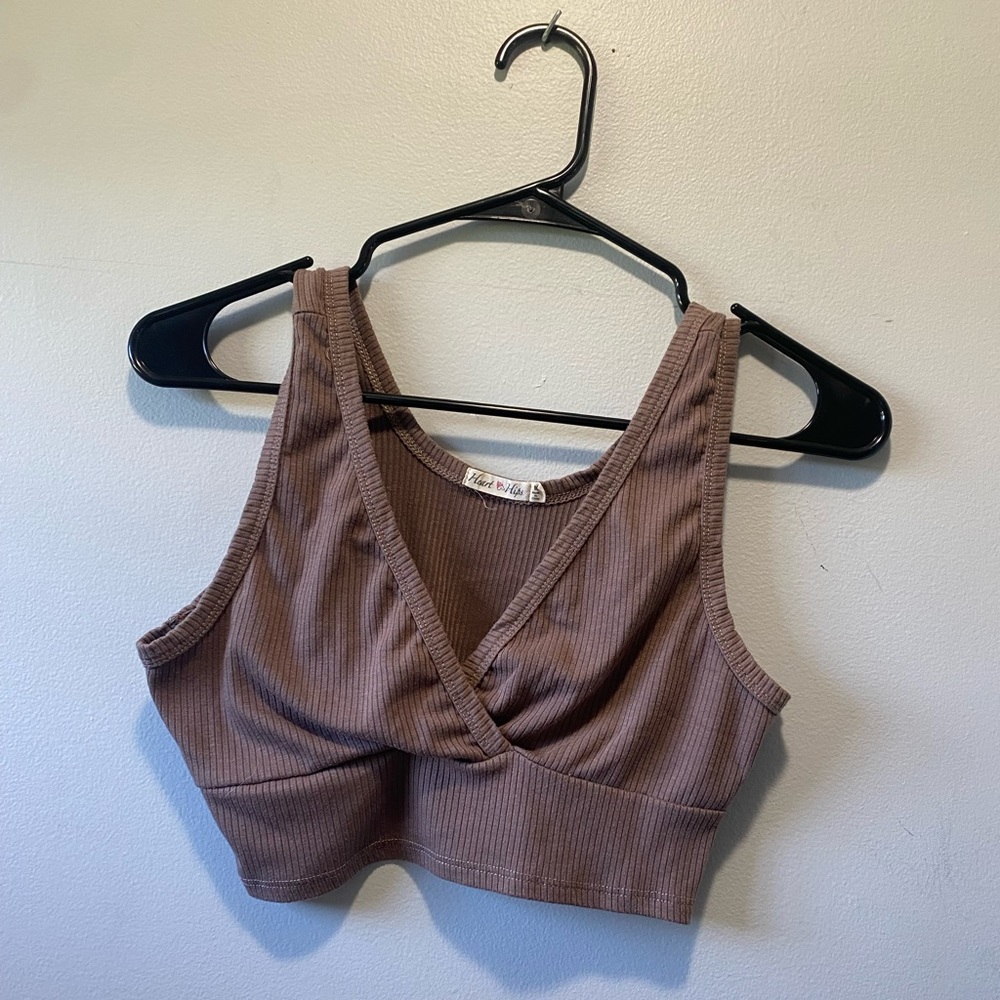 Brown crop top